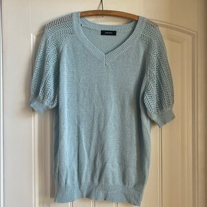 Express Soft Blue Knit Top sweater M
